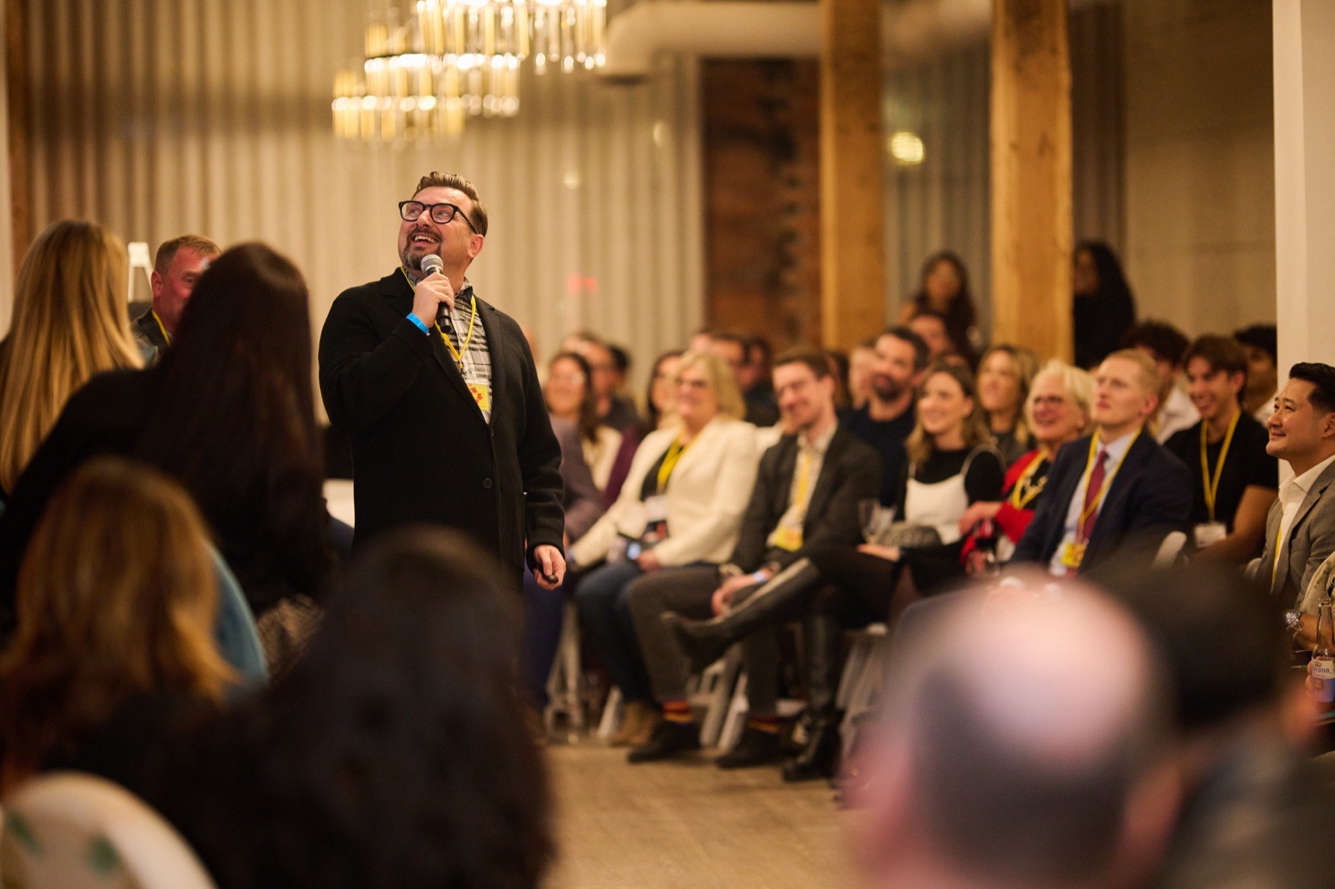 Danijel speaking to a crowd