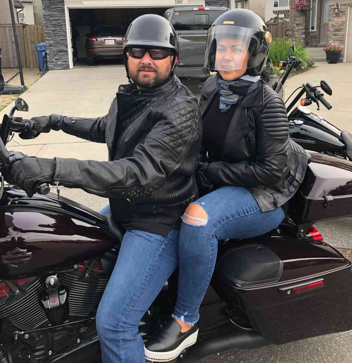 Danijel on his Harley Davidson